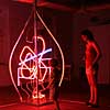Neon sculpture at StudioB